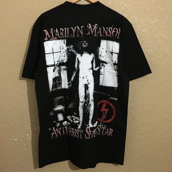 Marilyn Manson AntiChrist T-Shirt Mega Print Size XL The Roxx - Picture 3 of 5